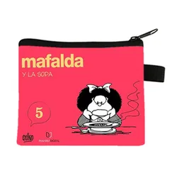 Mafalda-monedero de lona de dibujos animados, bolsa pequeña de almacenamiento para llaves, tarjetero