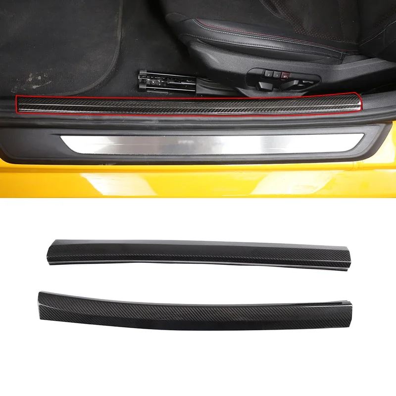 

Car Accessories Real Carbon Fiber Car Built-In Threshold Strip Protection Decorative Trim For Toyota GR Supra A90 A91 2019-2022