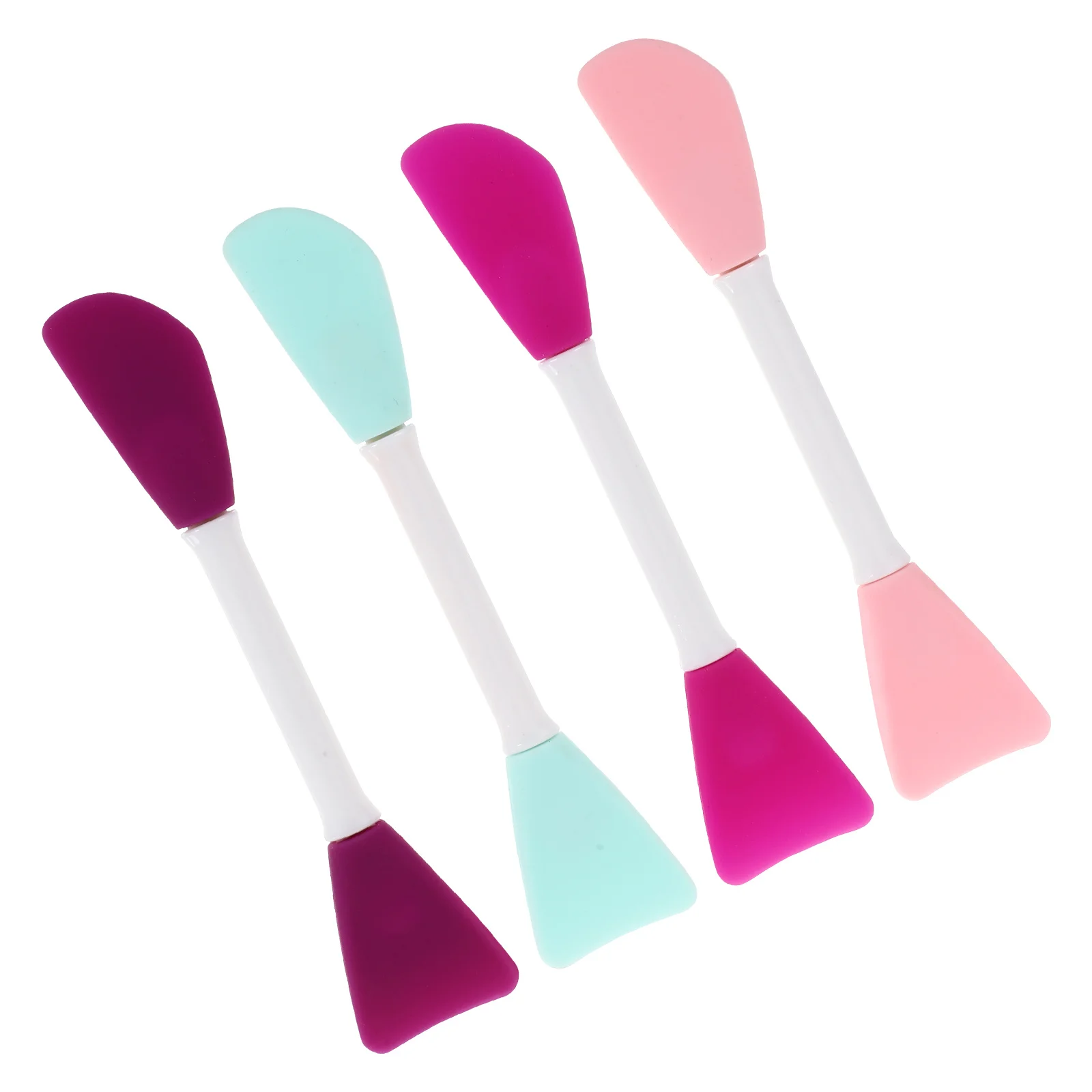 4 cepillos reutilizables para mascarillas de silicona, mango ergonómico para uso, ideales para mascarillas de barro y crema, aplicadores para el cuidado facial