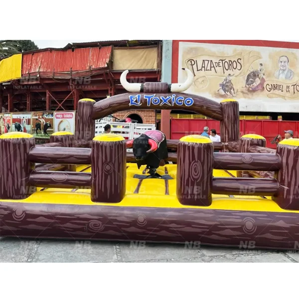 Adults Mechanical Rodeo Bull Riding Machine, Inflatable Bull Ride Game, Party Entertainment Equipment, Mechanical Bull Simulator