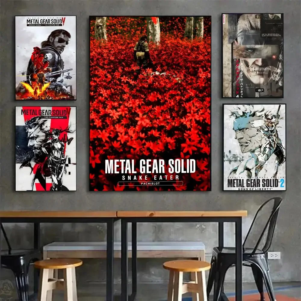 Tactical Action Game M-Metal Gear Solid Poster Painting Wall Art Mural for Living Room Home Decor and Gifts