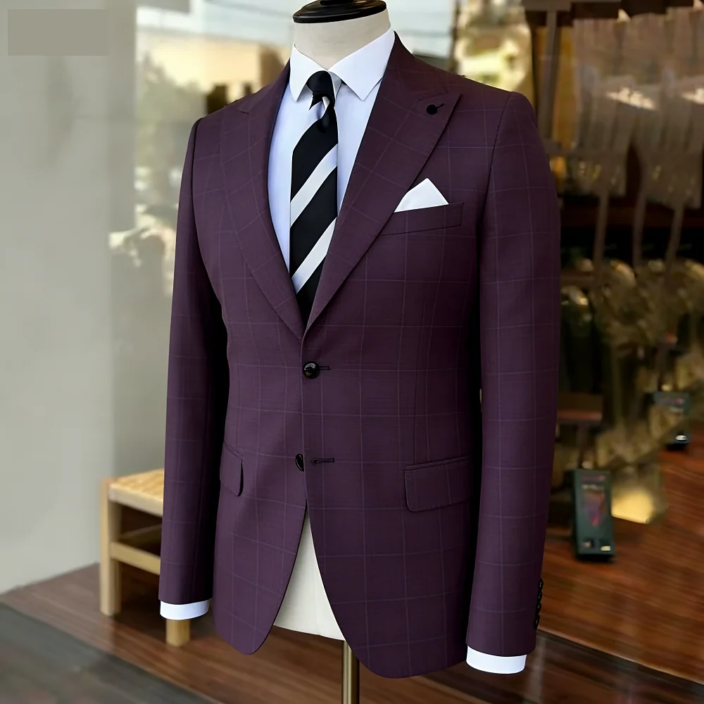 

Мужской деловой костюм-двойка Terno De Moda с галстуком, комплект для свадьбы: пиджак и брюки