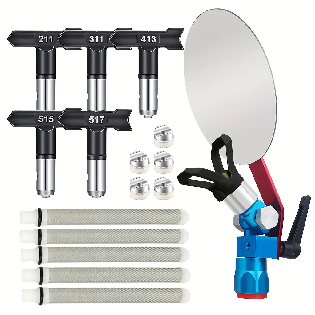 

Набор из 13 насадок для распылителя с защитой сопла, насадки для распыления (211, 311, 413, 515, 517), фильтр для безвоздушного распылителя краски, диффузоры для распыления