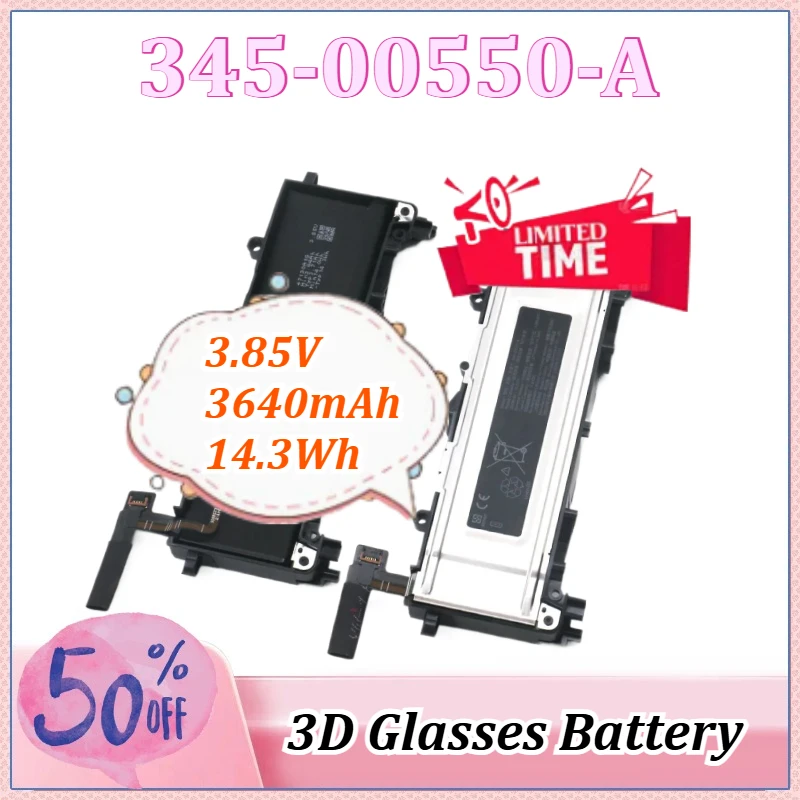 

345-00550-A 3.85V 3640mAh 14.3Wh for Meta for Oculus Quest2 VR Helmet 3D Glasses Battery with Or Without Shell Accessories Parts
