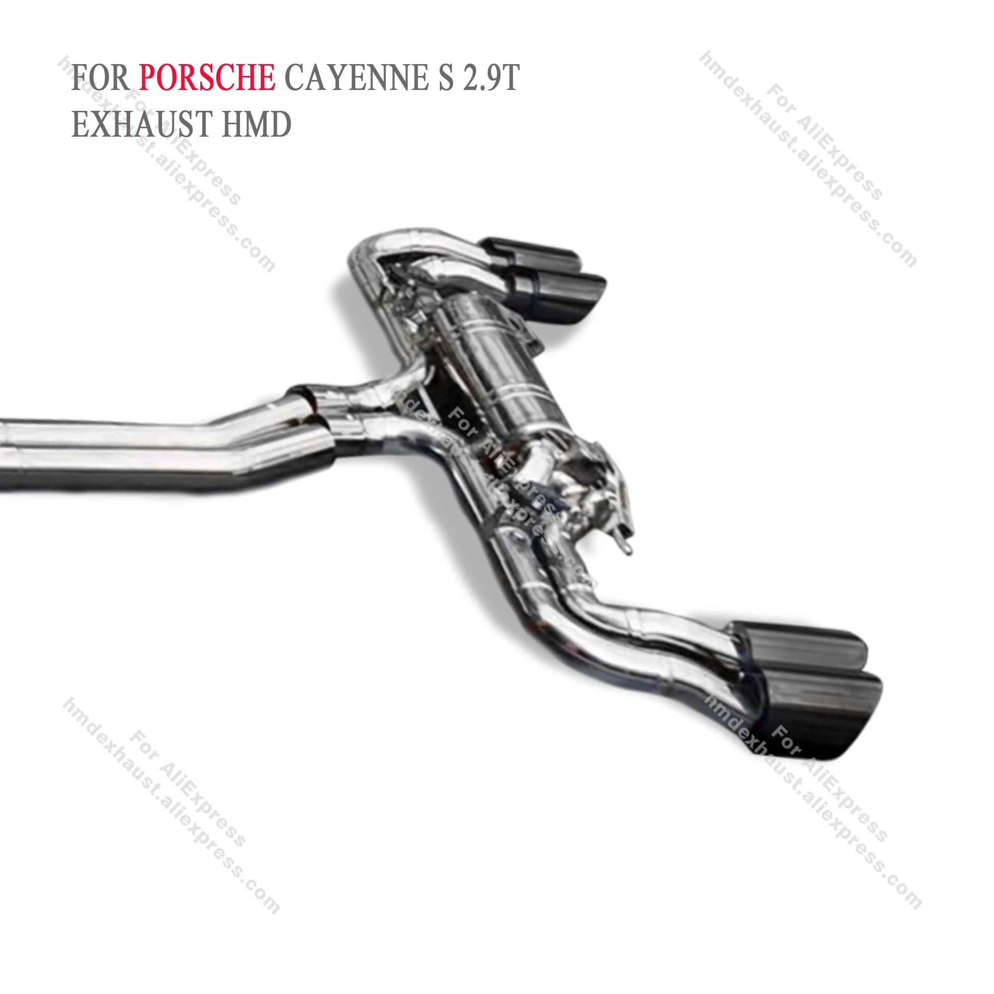 HMD Catback for Porsche Cayenne S 2.9T Exhaust System Stainless Steel Performance Muffler Valve Pipe Tips Car Accessories