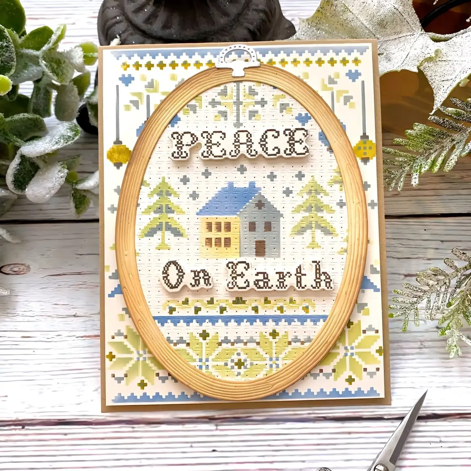 Plaid Tidings: Very Merry Stencil Thegreetery Metal Cutting Dies & Stencil Slimline Essentials Scrap Booking Card Stencil Cut view 6