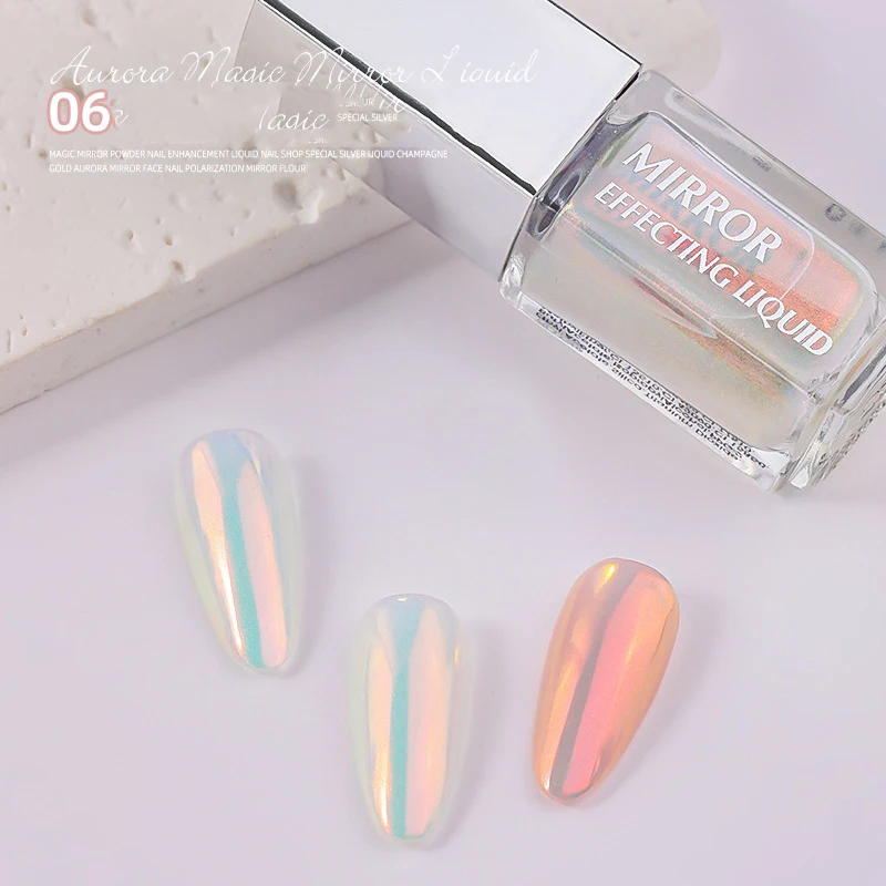 Liquid Auroras Nail Powder Liquid Moonlight Pigment Chrome Mirror Liquid Fingernail Decoration Long-lasting Aurora Nail Gel