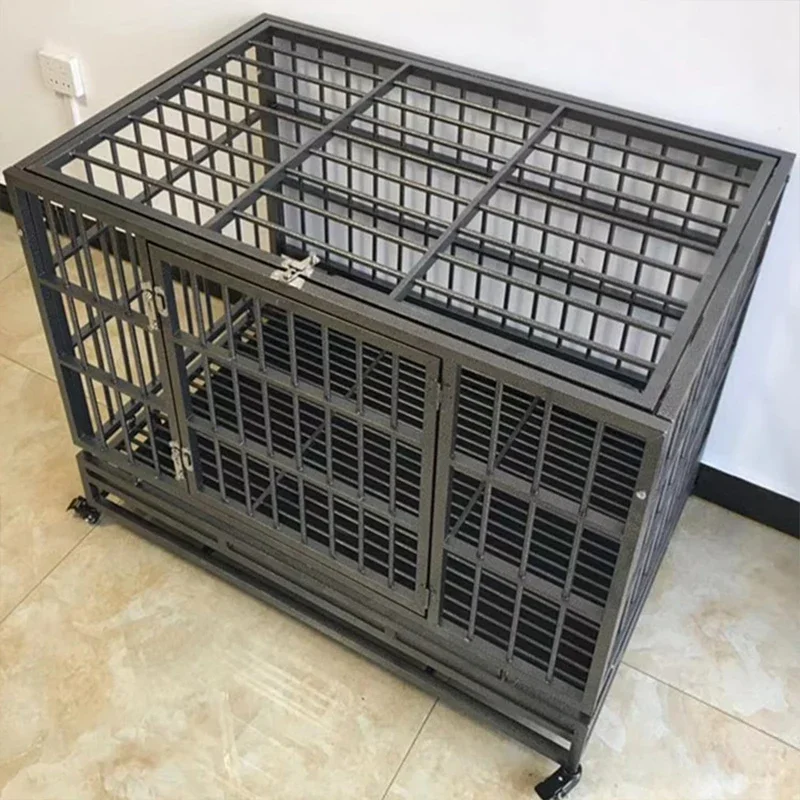 

Wholesale Luxury Heavy Duty Tube Dog Cage Crate Black Custom Logo Iron Galvanized Solid Pet Cages, Carriers & Houses Leisure