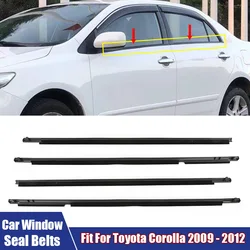 Car Window Exterior Glass Sealing Strips Rubber Weatherstrips Mouldings Trim Fit For Toyota Corolla 2008-2019 Car Accessories
