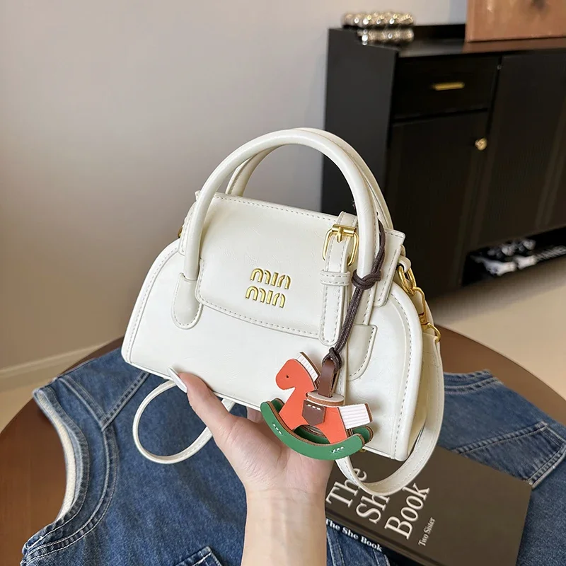 

​​2025 Niche Vintage Solid Color Shoulder Bag Women Multi-way Crossbody Tote Purse Minimalist Retro Design for Daily Use​