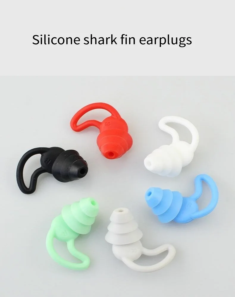 1Pair of Boxed Comfortable Soft Noise Reduction Sound Insulation Swimming Sleep Sports Protection Portable Silicone Earplugs