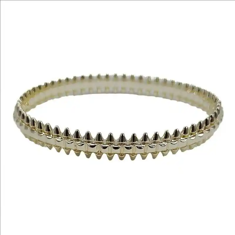 Bullet Bracelet Gold Jewelry For Women Punk Rock Hip-hop Lozenge Bracelet Steam-punk Bangle Around Rivet Bangle