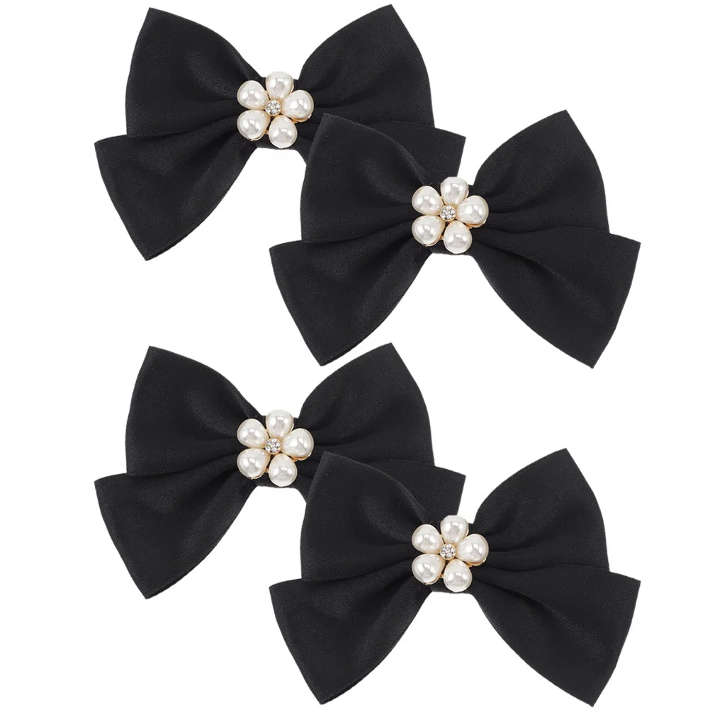 

Bowknot Clips Buckles Detachable Decorative Shoe Jewelry For Wedding Party Prom Pearl Embellished Shoe Accessories