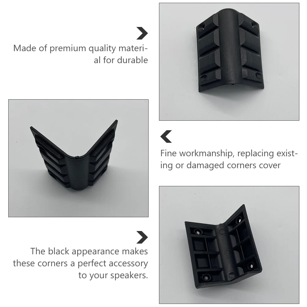 

25pcs Plastic Protector Black Speaker Corner Guard Cover For Amp Boxes Anti-Collision Protection Durable Corner Cover For