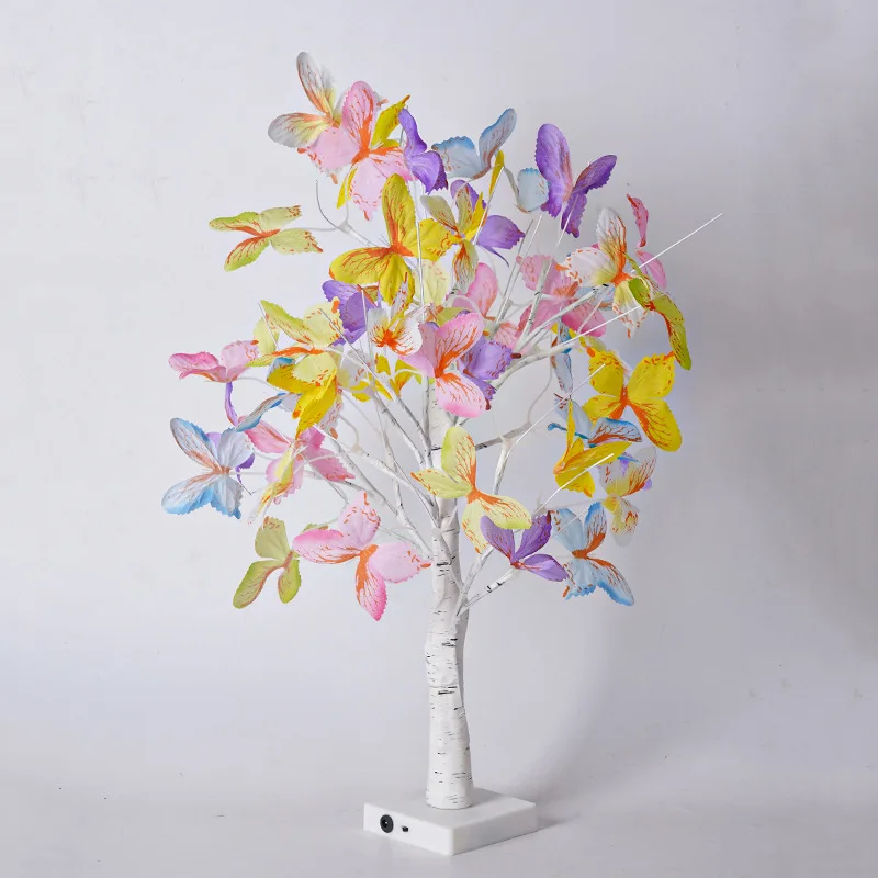 Tabletop Bonsai Tree Fairy Lights Butterfly Tree Lamp DIY Decorative LED Night Light for Gift Party Holiday Camping Home Decor