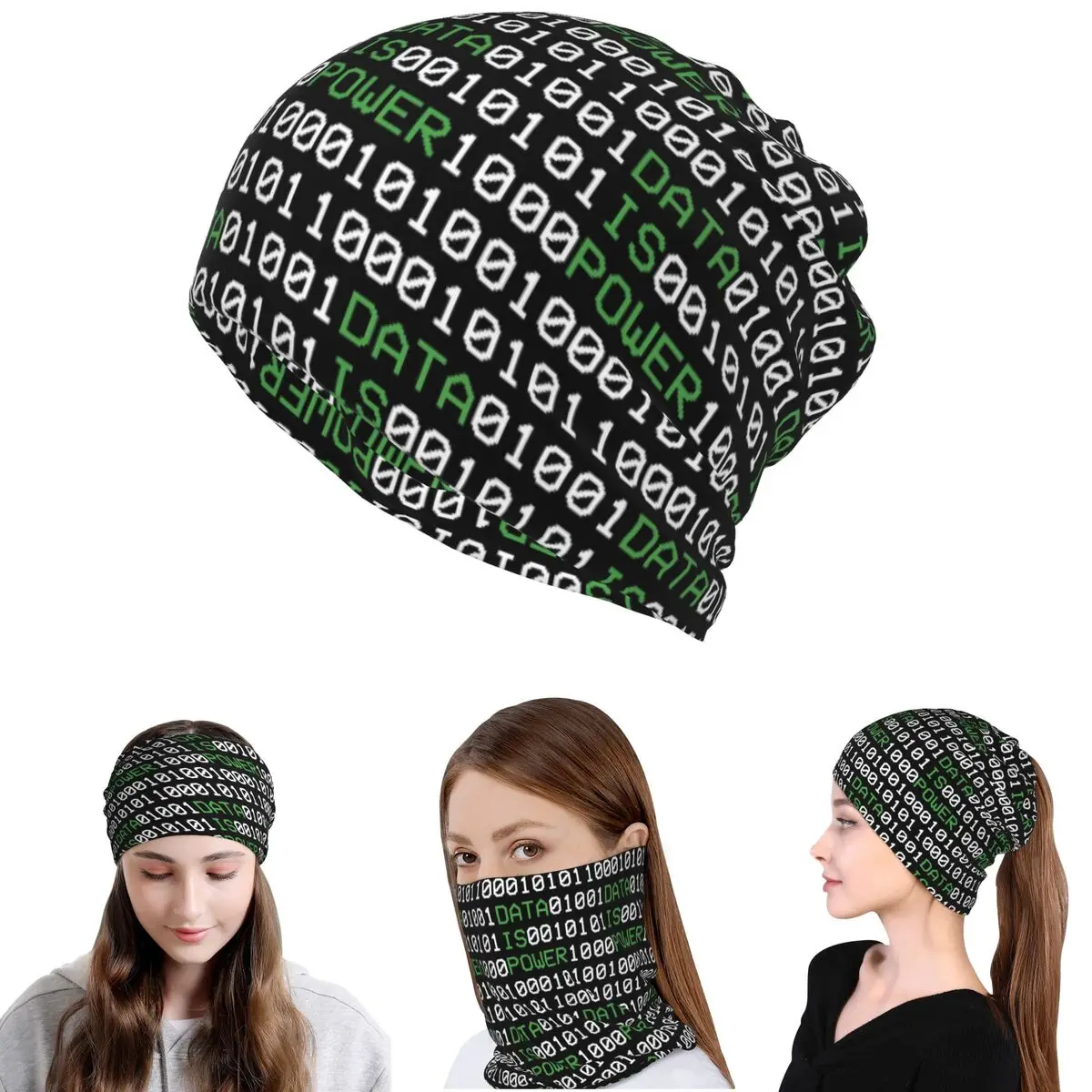 Hacker Code Binary Code Geek Science Computer Bandana Halsmanschette Maske Schal Sturmhaube Mützen Mütze Unisex Erwachsene Winddicht