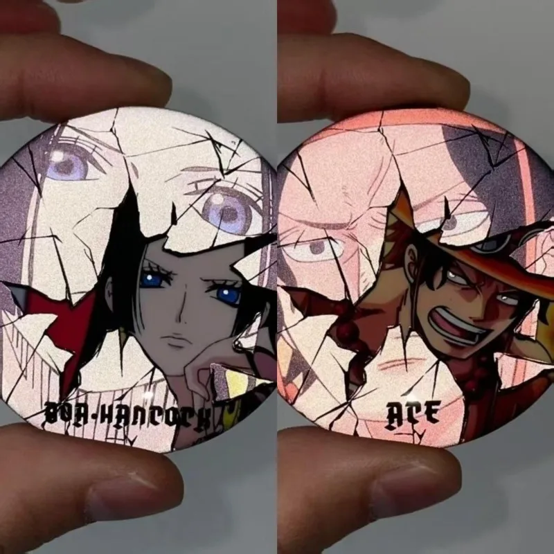 One Piece Fan Milk um die kaputte und reflektierende Barji Empress Ace Charakter Abzeichen Dekoration Anhänger Sammlung Geschenk