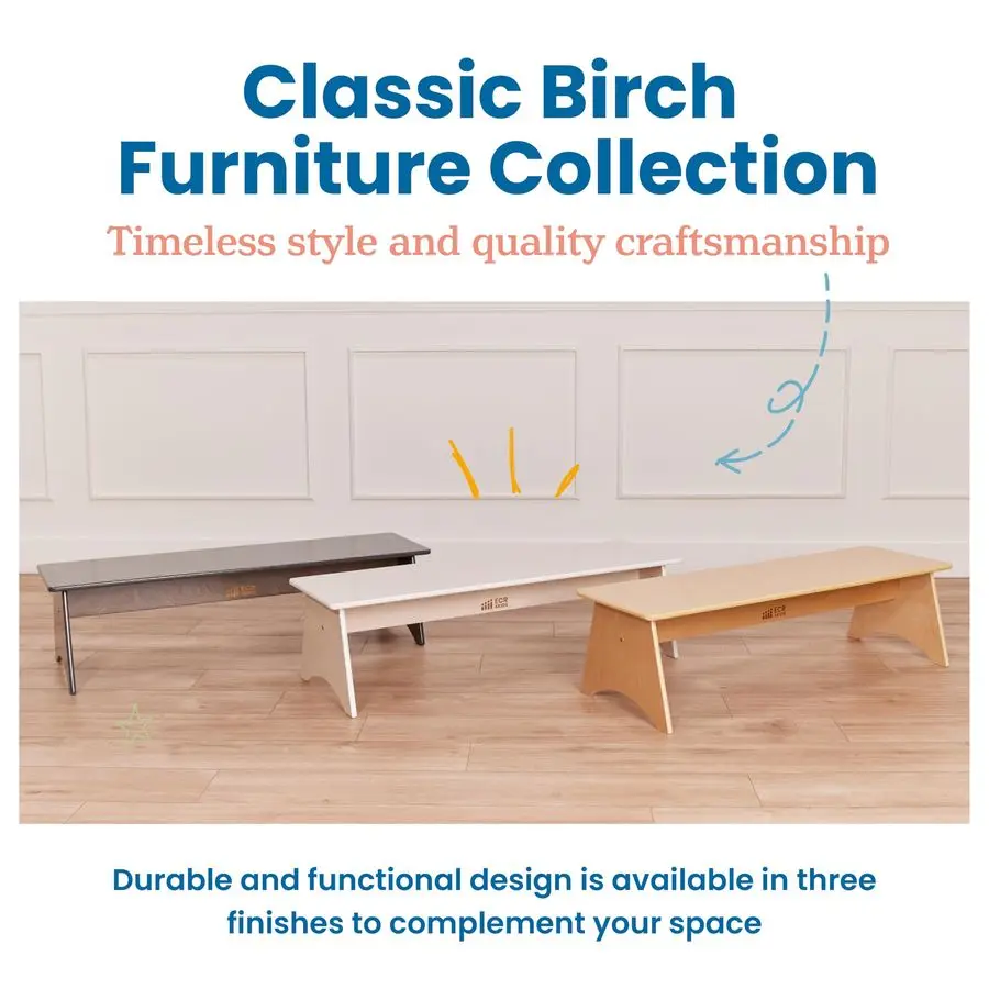 Kiddo Bench, Kids Furniture, White Wash