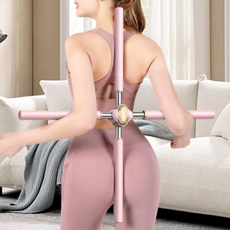 New Yoga Pole Open Shoulder Beauty Back Posture Corrector Stick Open Back Multi-Use Posture Corrector Yoga Stick Sport Equipment