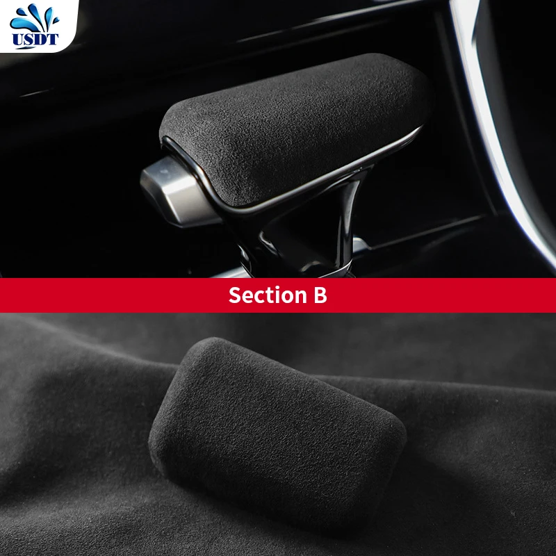 for Changan CS95 CS85 Coupe CS75 CS55 CS35 PLUS CS15 EADO CX70 Alsvin Leather Car Gear Shift Knob Cover Suede Cap Protective Mat