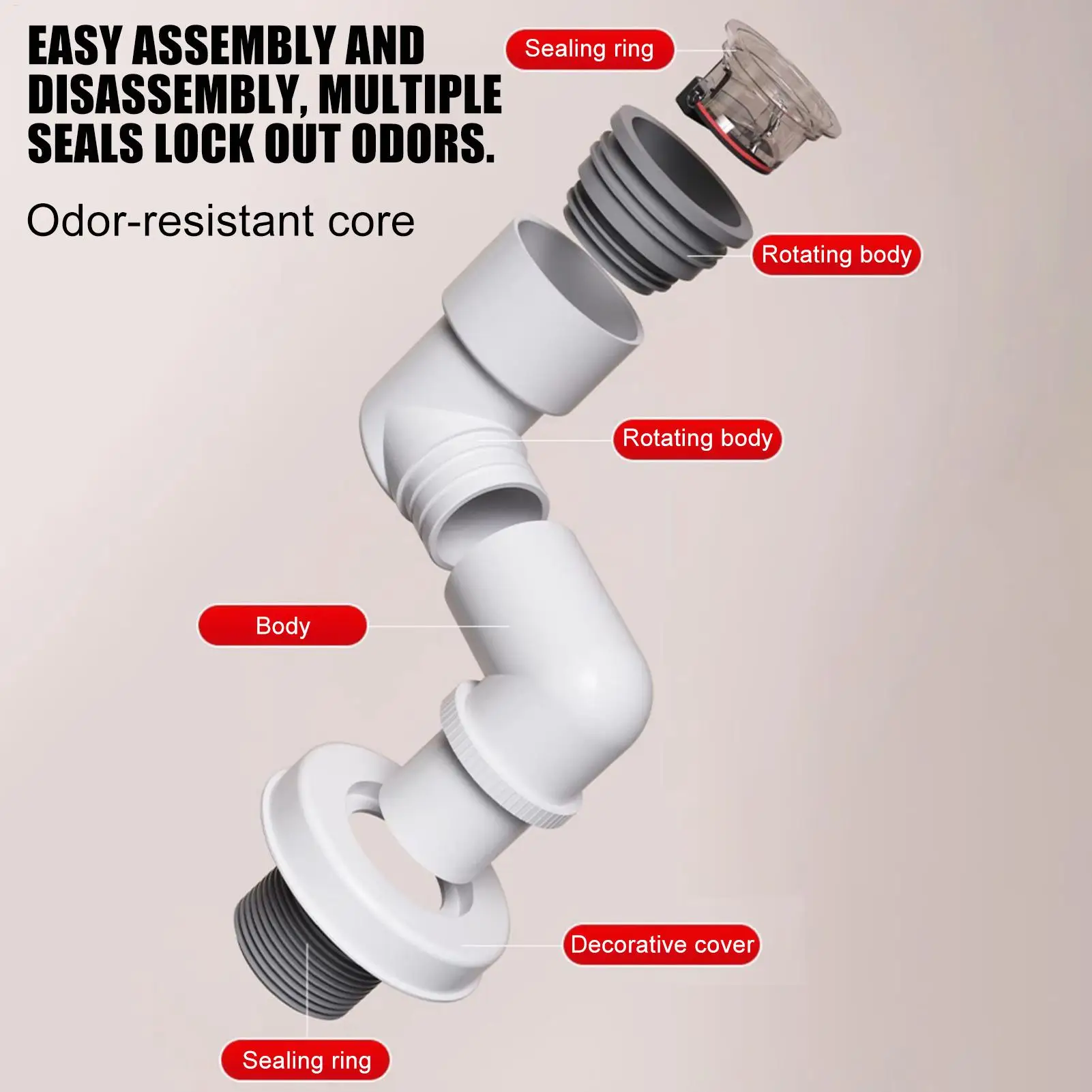 

Блокировщик запаха сливной трубы, пробка для предотвращения обратного потока, пробка для раковины, пробка для запаха, кухонный дезодорирующий инструмент для мытья