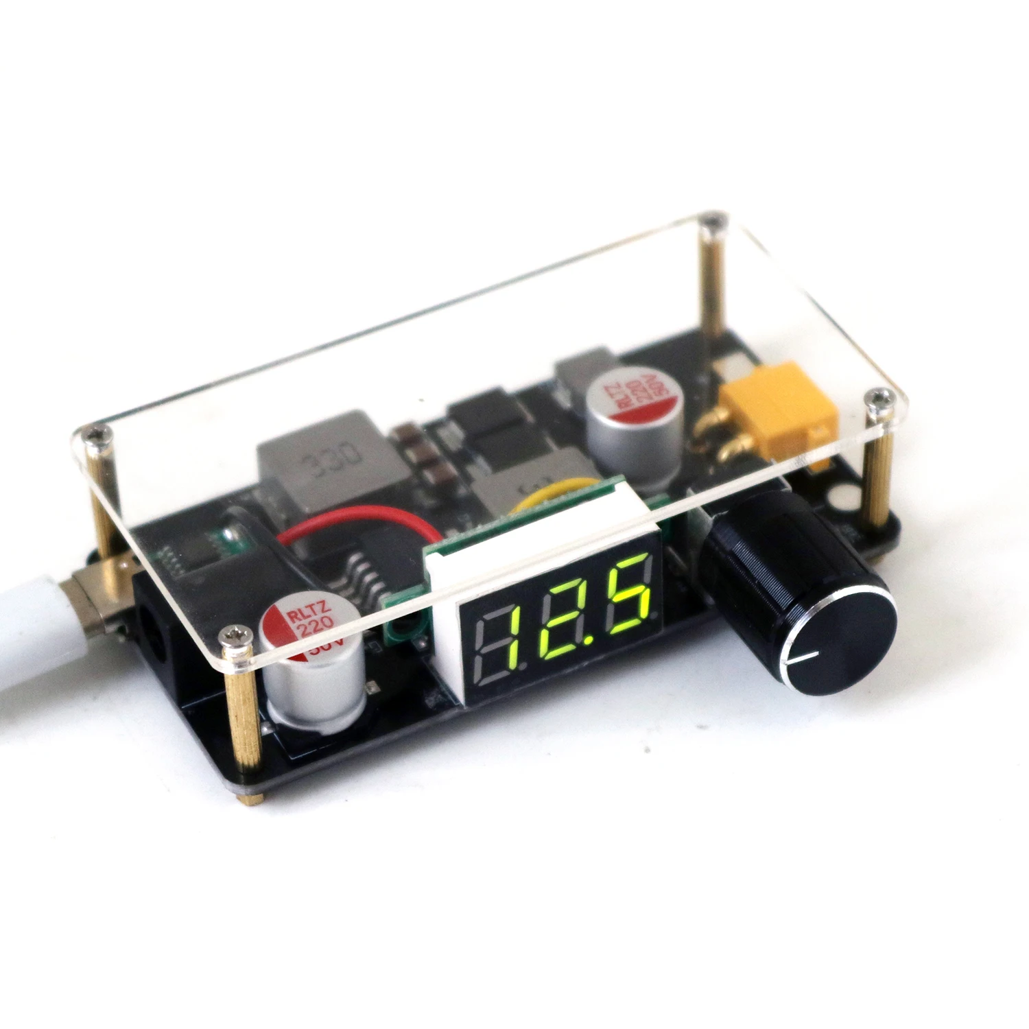 Desktop Adjustable Buck-Boost Power Supply Type-C USB PD DC 5-35V to 1.25-36V (3.3V/5V/12V/15V/24V)  Voltage Converter with Di