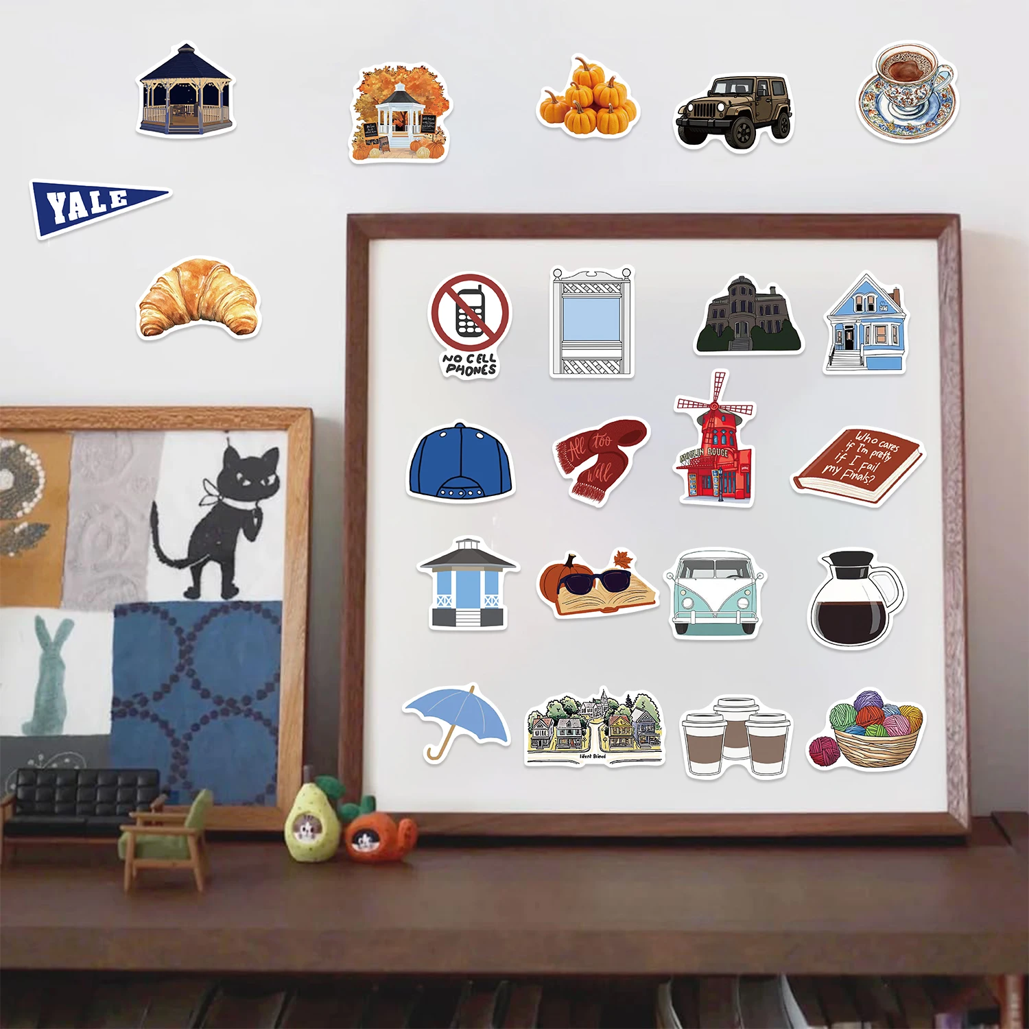 50 SZTUK Naklejek Gilmore, Kreskówkowe Naklejki Dekoracyjne do Notatników, Telefonów Komórkowych, Walizek i Butelek na Wodę