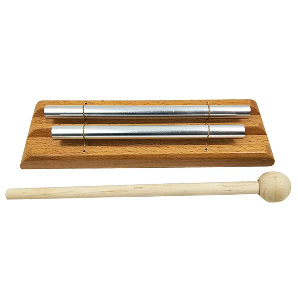 

3 Tone Meditation Musical Chime Wooden with Mallet Musical Instrument Toys Relaxation Release Pressure Sound Healing Chime Bell