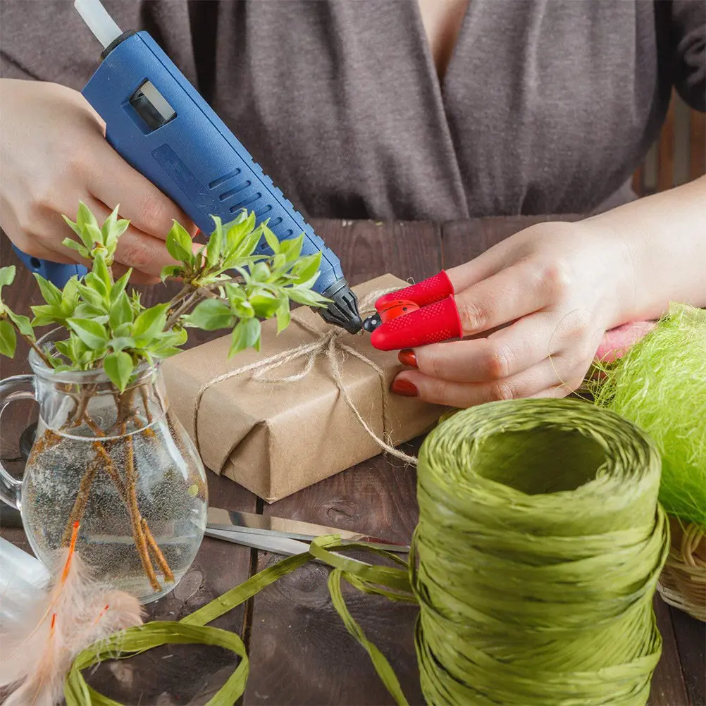 

10Pcs Silicone Finger Protectors Reusable Non-Slip Thermal Insulation Fingertip Covers for Medical Workers Electronics Repair