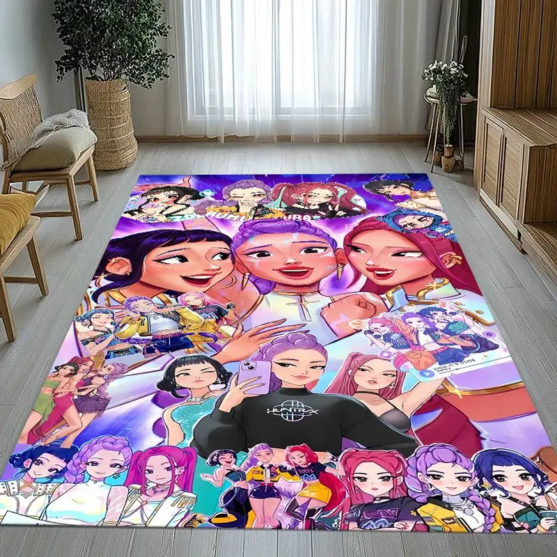 D-Derpy Tiger KPop Group Cartoon Soft Non-Slip Area Rug for Living Room,Bedroom Playroom Carpet Mat for Sofa,Home Decor