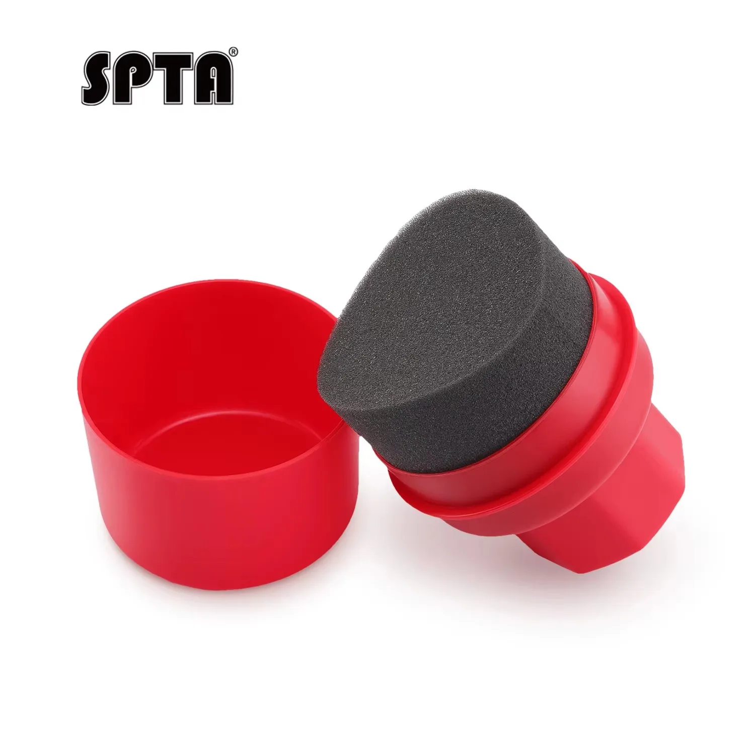 

SPTA Car Tire Shine Sponge with Lid Tire Cleaner and Dressing Applicator Coating Sponge for Vehicle Cleaning Waxing Polishing