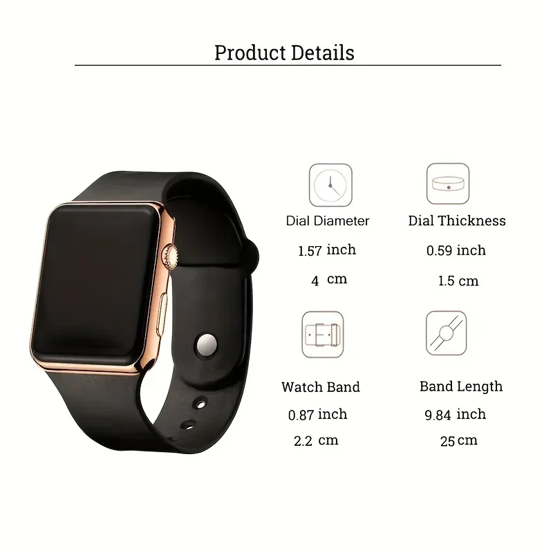 ساعة إلكترونية رياضية مربعة وسوار رأس النمر للأولاد الطلاب، هدية للأطفال