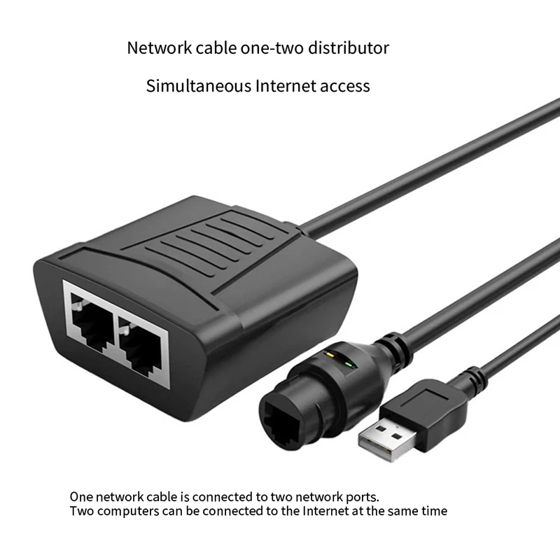 Répartiteur Ethernet RJ45 1 à 2 pour routeur d'ordinateur portable, adaptateur compatible Cat5 Catinspectés, prolongateur de câble réseau