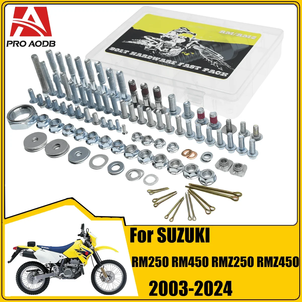 

Motocross screw Hardware Bolt Full Plastics Fastener Kit For SUZUKI RMX DRZ RM RMZ 80 85 125 150 250 300 450 2001-2024 Dirt Bike