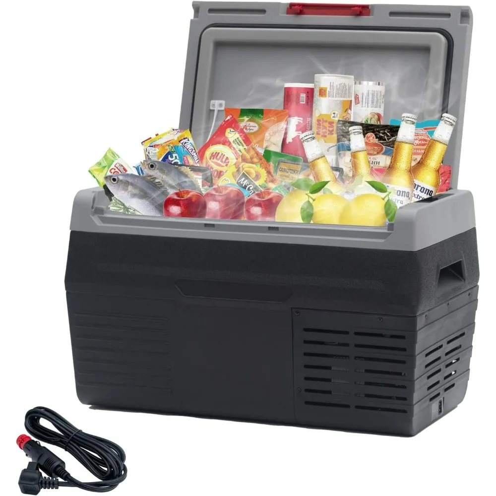 

20L Portable Refrigerator/Freezer, DC 12V/24V Car Fridge with Compressor, Electric Cooler -4℉~68℉, Fast Cooling Compact Fridge