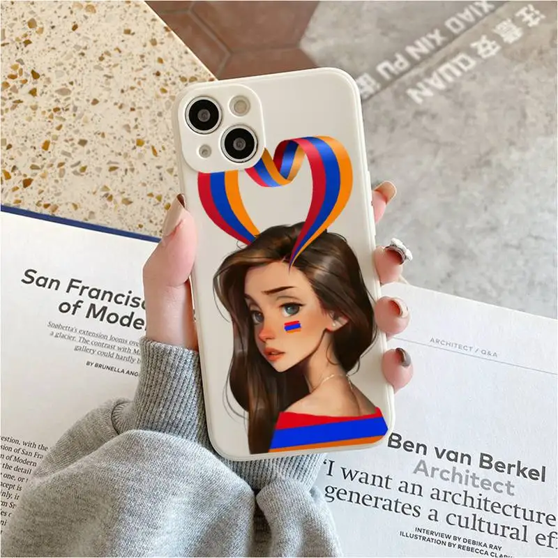 Armenia Armenians Flag Phone Case For Iphone 7 8 Plus X Xr Xs 11 12 13 Se2020 Mini 14 Pro Max Candy Case