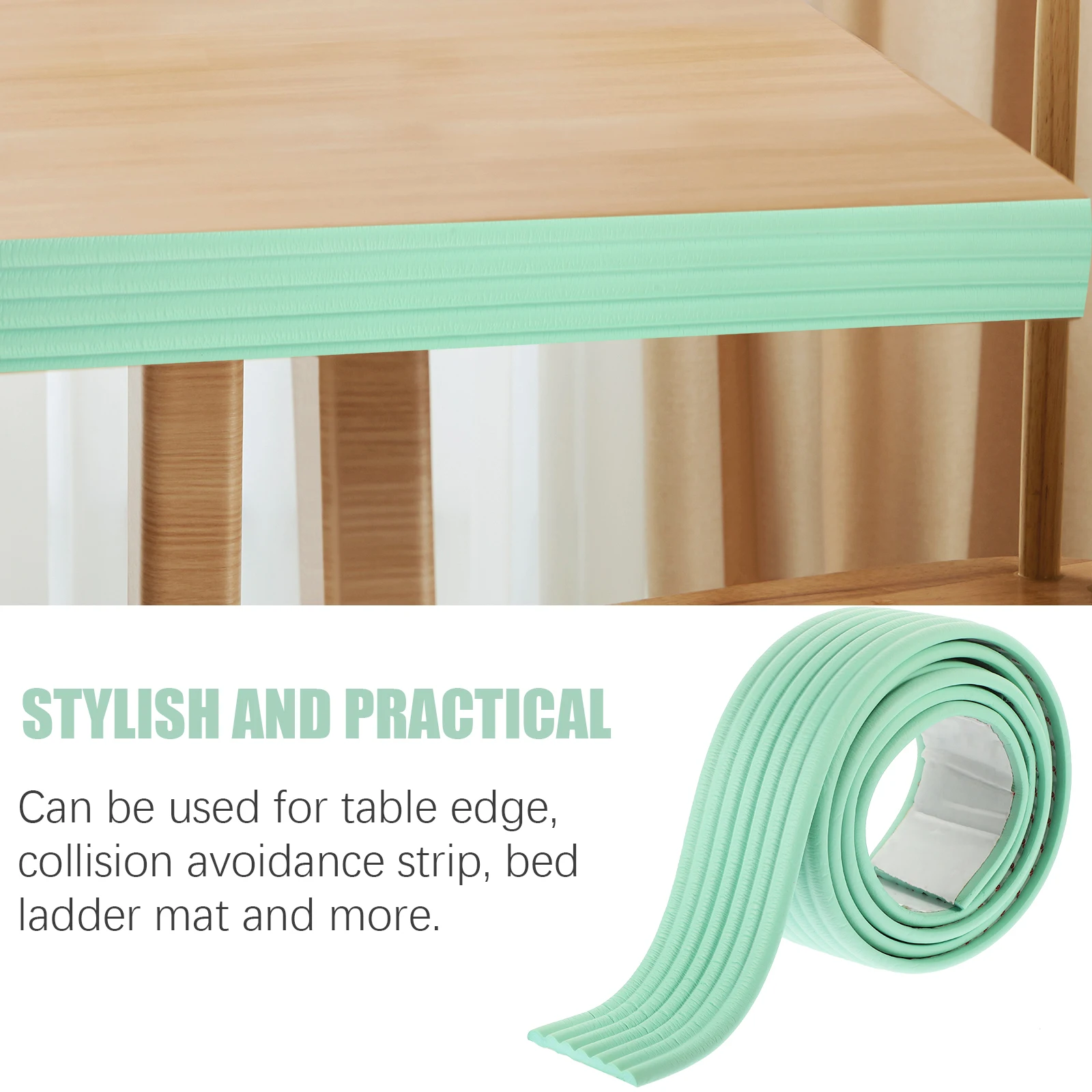 

Wide Edge Protector Self-Adhesive Safety Bumper For Table Corner Wall Bed Stair Padding Nbr Rubber Soft Non-Deform Baby