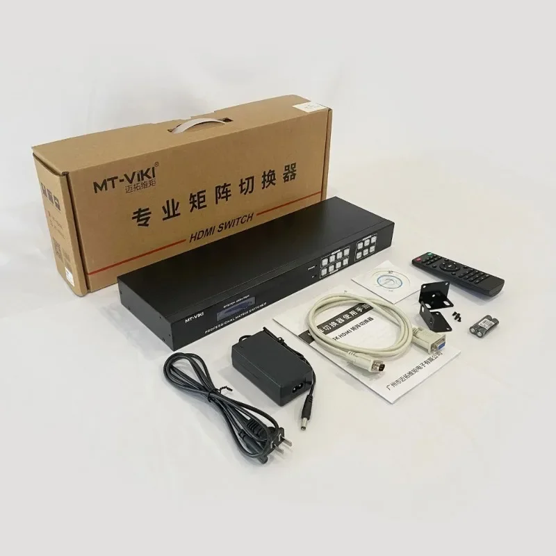 

4K 30Hz Video Matrix 4x4, MT-ViKI Matrix Switcher Splitter 4 In 4 Out EDID