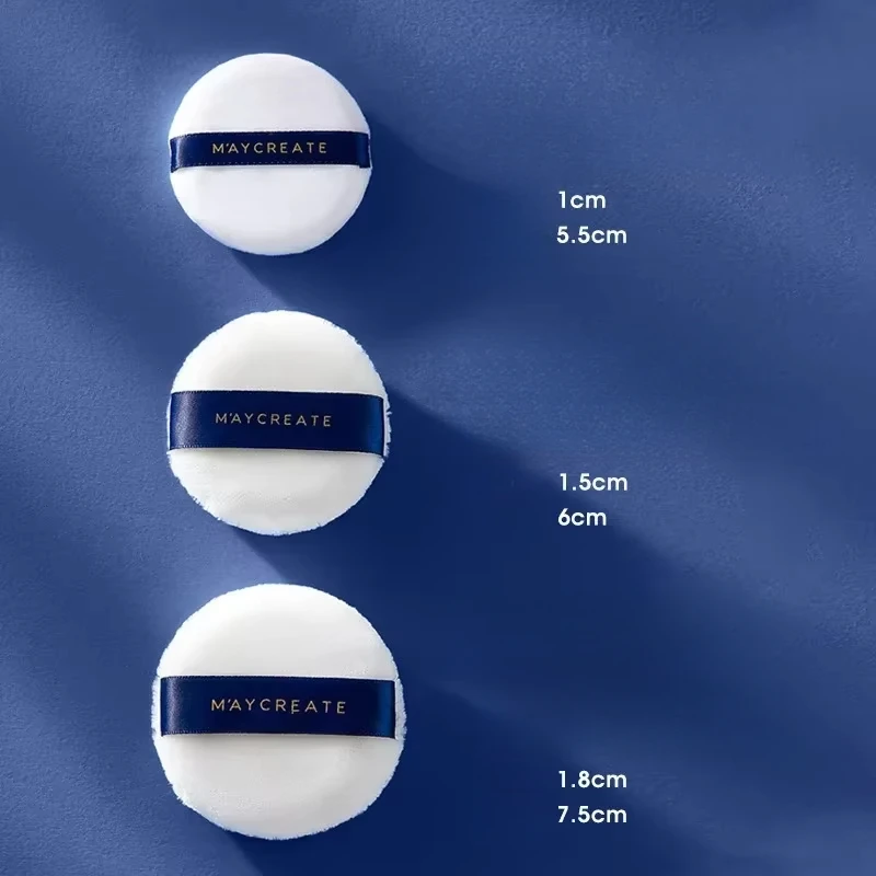 Luźny puder Puff Okrągły kształt Przenośny podkład do twarzy Puff Miękka gąbka Narzędzie kosmetyczne Profesjonalny makijaż Puder kosmetyczny퍼프