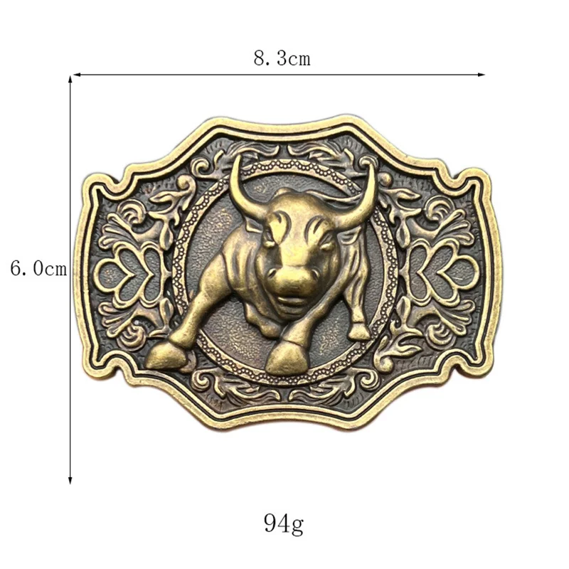 Stereoscopic Bullhead cinto fivela, estilo ocidental