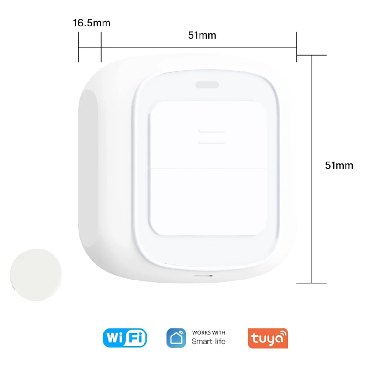 Tuya WiFi Button Scene Switch Wireless Smart Light Wall Switch Low Power Consumption No Wiring for One Tap to Run