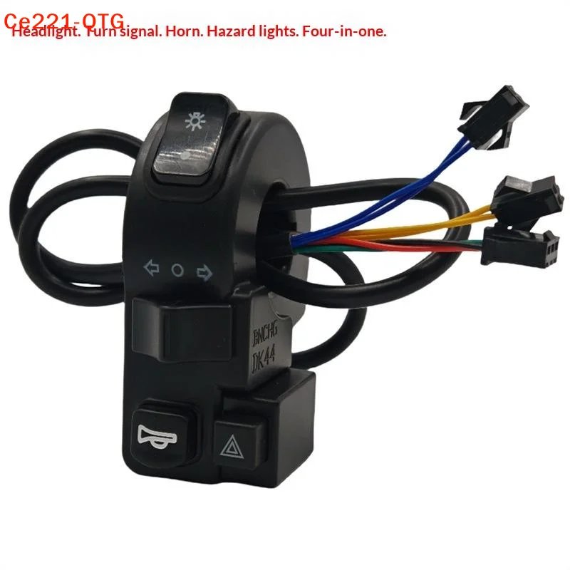 Hot 4-in-1 Electric Vehicle Multifunction Waterproof Combination Switch Universal Handlebar Horn For Electric Scooter