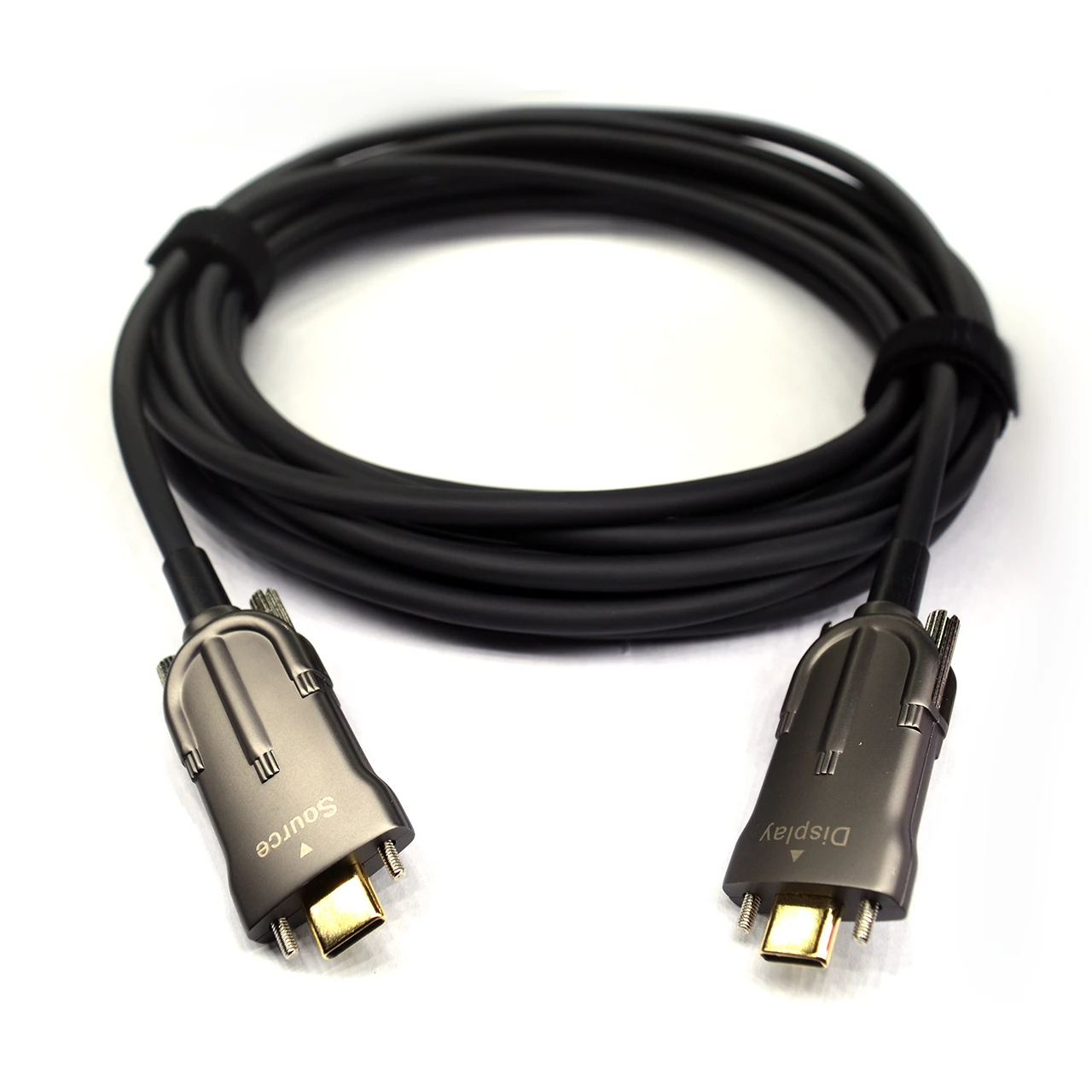 USB 3.1 type C male to type C male extra-long usb high flex active optical cable with locking screw for industrial cameras