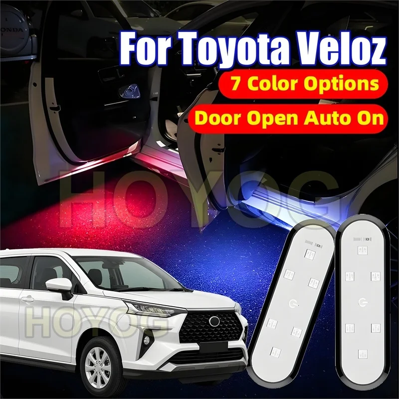 Fit for Toyota Veloz 2021-2026 USB Rechargeable Wireless Car Door Warning Light featuring a Magnetic Sensor