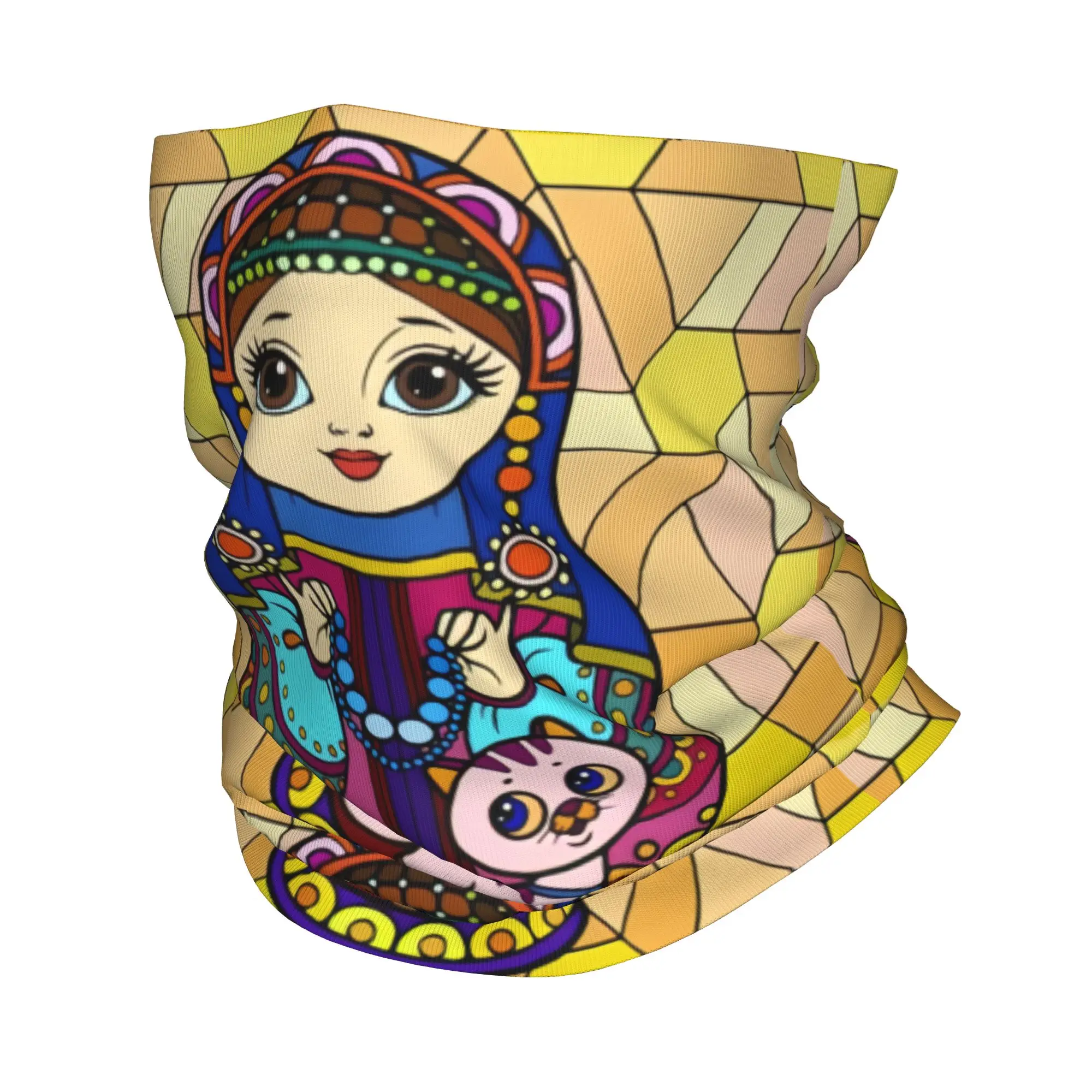 Matryoshka Doll Russia Russian Folk Art  Winter Headband Neck Warmer Men Women Hiking Cycling Tube Scarf  Face Bandana Gaiter