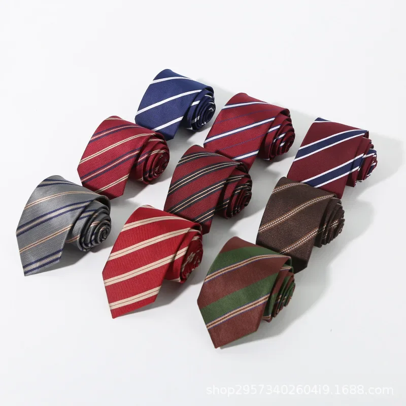 7CM*150CM Wide Men's Tie - Striped Formal Business Necktie for Wedding, Groom, Groomsmen & Office