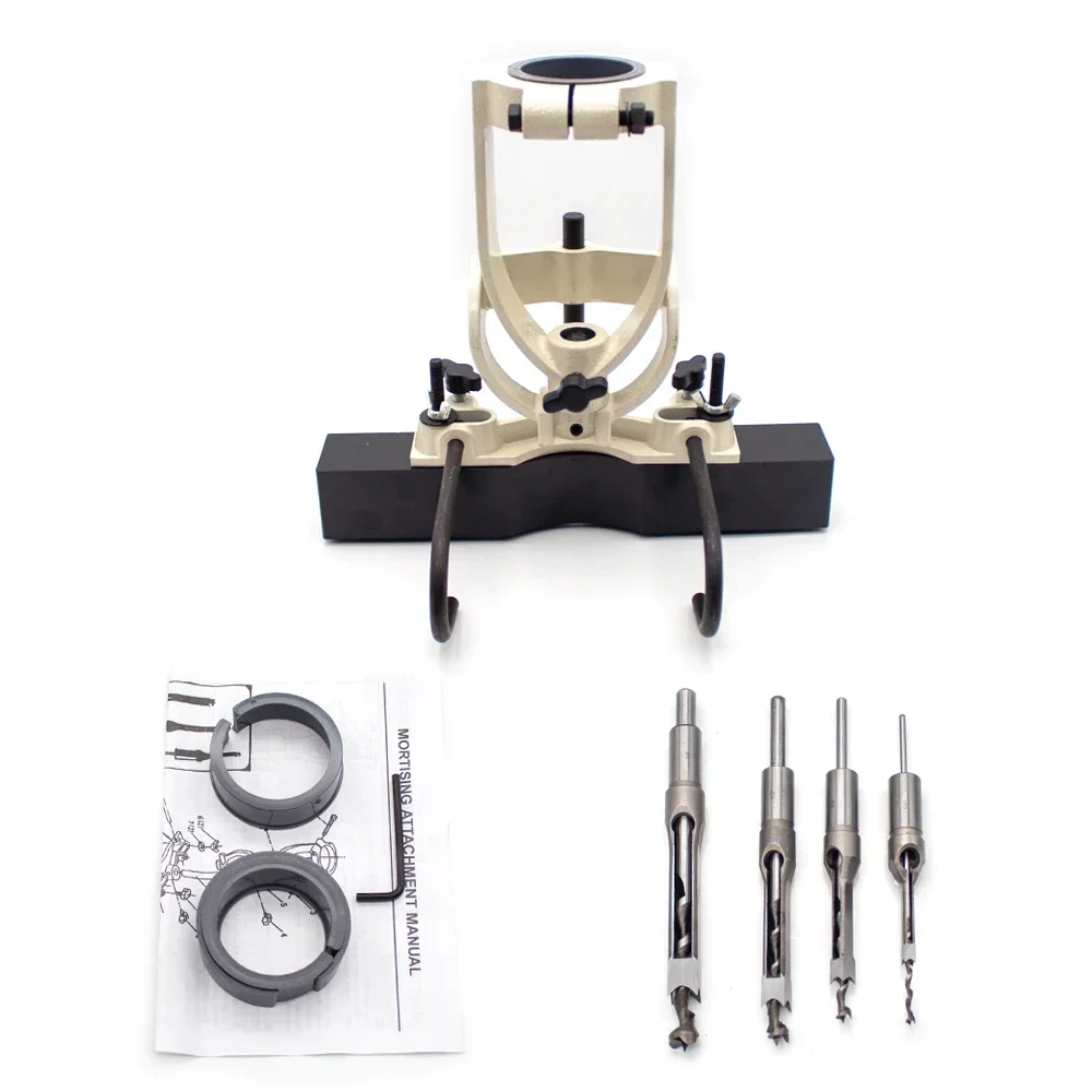 Woodworking Square Tenon Machine Accessory Set DIY Drill Modified To Tenon Machine Converter Set Wood Punching Mortising Machine