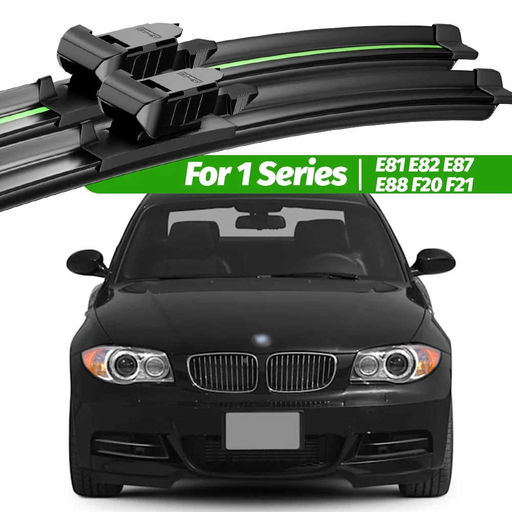 For BMW 1 Series E81 E82 E87 E88 F20 F21 2004-2019 2pcs Front Windshield Wiper Blades 2015 2018 Windscreen Window Accessories