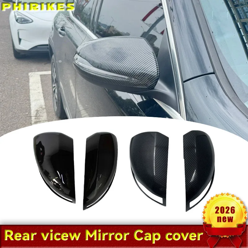 

For Mercedes Benz C GLC S E Class W205 X253 W222 W213 W238 LHD Black Look Side Rearview Mirror Cover Caps Shell Car styling