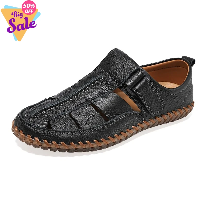 

Men's Summer Business Sandals Gentleman Classic Casual Gentleman Style Work or office Outdoor leisure walking shoes 38-48